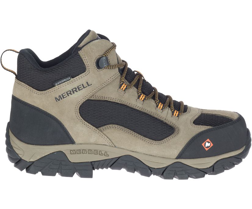 Buty Merrell Moab Onset Mid Wasserdicht Comp Toe - Buty Robocze Męskie Merrell - Zielone/Czarne [RMK